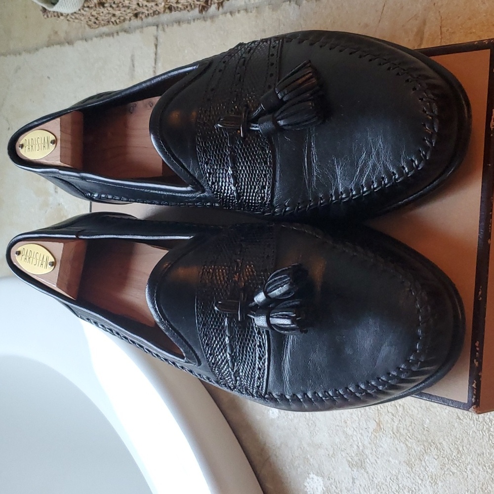 Santoni Tassle Loafers 11.5 D, Black